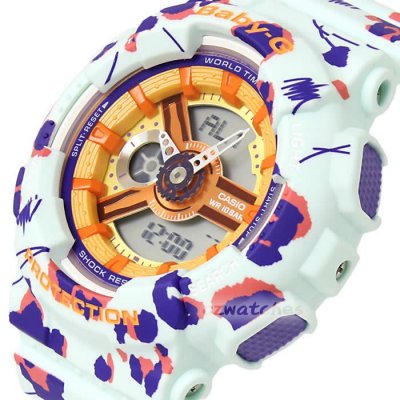 Shop Australia Online - CASIO BABY-G LADIES WATCH BA-110FL-3A BA-110FL-3ADR FLOWER LEOPARD at ozDigitalWatch.com