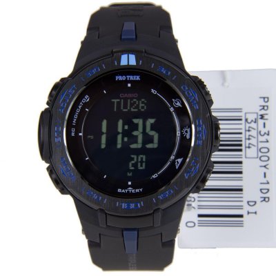 Shop Australia Online - CASIO PROTREK MENS WATCH TRIPE SENSOR PRW-3100Y-1 PRG-3100Y-1DR ALL BLACK at ozDigitalWatch.com