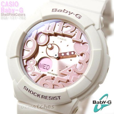 Shop Australia Online - CASIO BABY-G LADIES DIGITAL WATCH BGA-131-7B2 BGA-131-7B2DR SHELL PINK at ozDigitalWatch.com