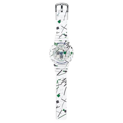 Shop Australia Online - CASIO BABY-G LADIES WATCH BA-120SC-7A BA-120SC-7ADR GRAFFITI DESIGN at ozDigitalWatch.com