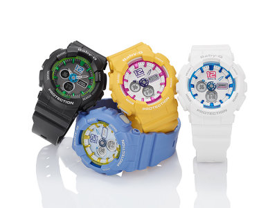 Shop Australia Online - CASIO BABY-G LADIES WATCH BA-120-1B BA-120-1BDR BLACK x GREEN at ozDigitalWatch.com
