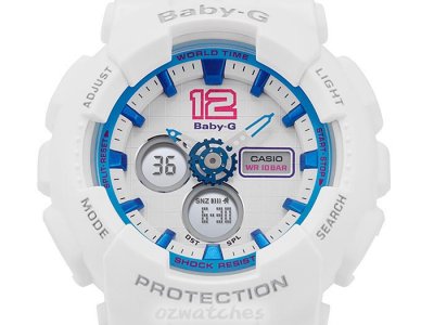 Shop Australia Online - CASIO BABY-G LADIES WATCH BA-120-7B BA-120-7BDR WHITE at ozDigitalWatch.com