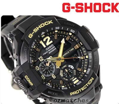 Shop Australia Online - CASIO G-SHOCK GRAVITYMASTER TWIN SENSOR GA-1100GB-1A GA-1100GB-1ADR