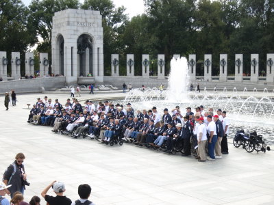 Honor Flight at WWII Memorial