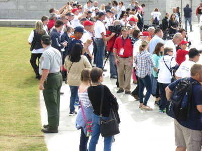 Kaitlyn and Lynn with Honor Flight supporters