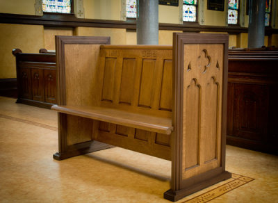 Bench; Walnut and Quartered White Oak