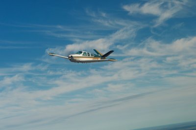 Beech Bonanza v-tail.