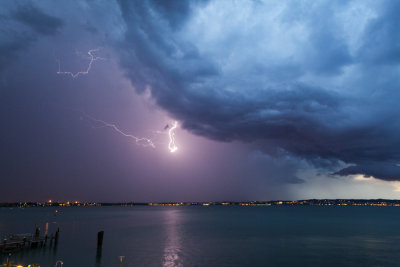 Storm over Simione Lake Garda