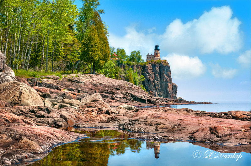 *** 33.21 - Split Rock Lighthouse Reflection In Pool 