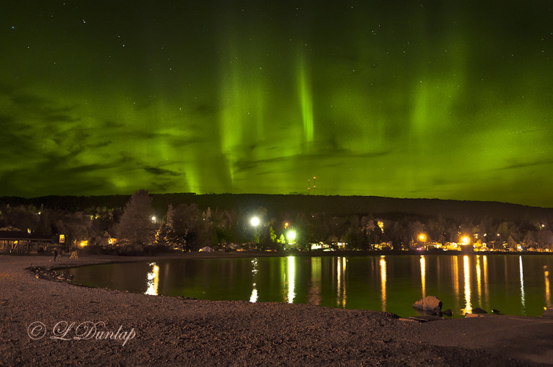 131.2 - Grand Marais:  Aurora Over The Harbor