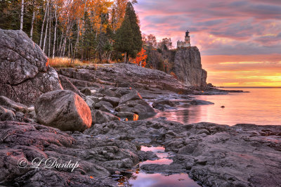 30.3 - Split Rock Lighthouse:  Sunrise Shore (HDR), Oct. 1st
