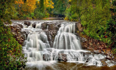 * 23.1 - Gooseberry River:  Upper Falls In Autumn 