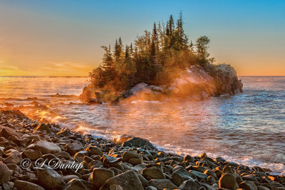 * 119.41 - Lake Superior: Horseshoe Bay Island At Sunrise  