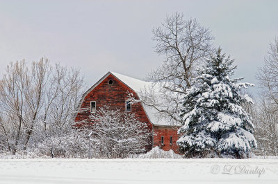 58.9 - Winter: Foxboro Barn In Snow 