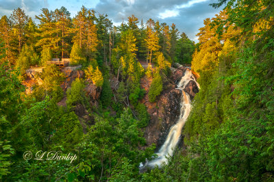 * 56.5 - Pattison State Park:  Big Manitou Falls And Gorge At Sunset