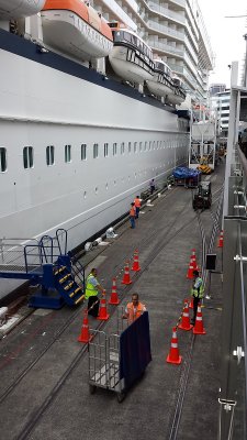Celebrity Solstice getting ready for departure, Auckland NZ