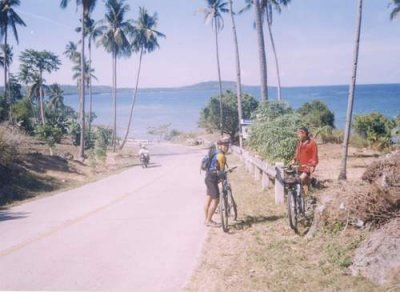 An circumferencial biking around the island