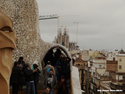 Zicht op de Sagrada Familia