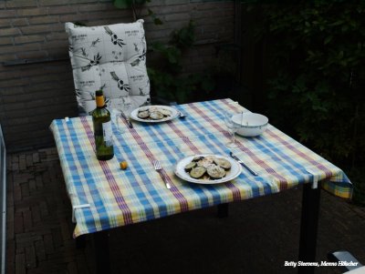 Eten in de tuin