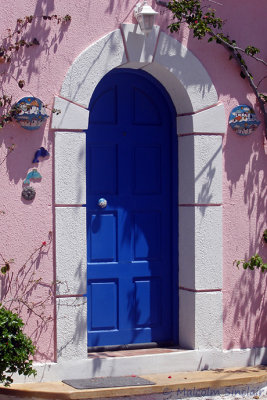 Pink House.....Blue Door