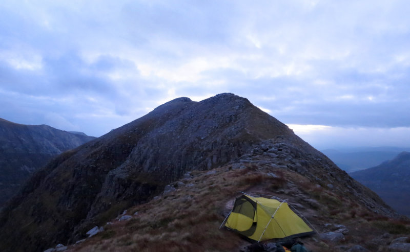 Oct 14 Liathach, camp on the ridge