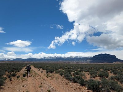 Hiking up towards the Henry mountains