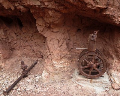 Old mine relics near Horseshoe Canyon