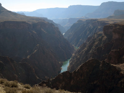 Looking down to the Colorado from the Tonto Trail