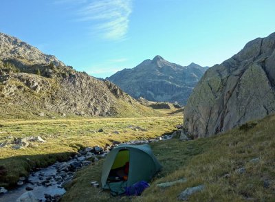 First camp in the Respomuso basin (Spain)