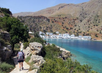 Hiking into Loutro