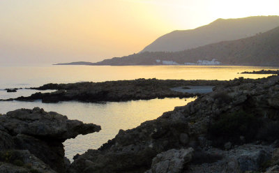 looking west along the south coast to Loutro