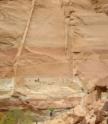 Horseshoe canyon panel with Brian for scale