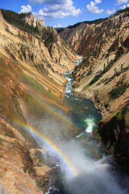 From the Brink of the Lower Falls looking up the Grand Canyon of the Yellowstone