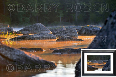 Lake Rocks at Sunrise M14_1995 (Green Lake, Maine)