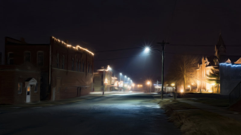 Downtown Albany on Christmas Eve