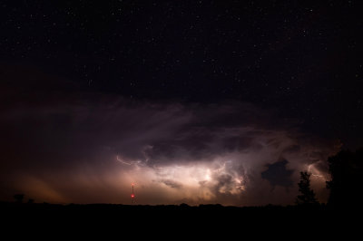 Lightning Show with Stars