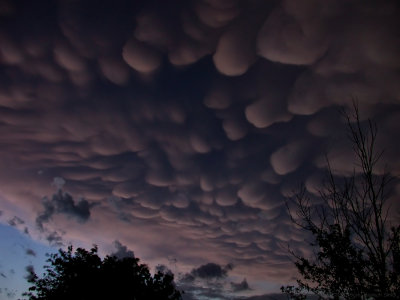Mammatus Clouds of a SuperCell Storm