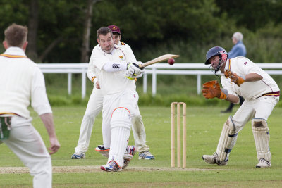 Nigel Martyn, the day's top scorer with 60 n.o. 