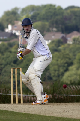 4. Eyes on the ball from Scarcroft batsman