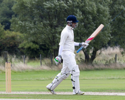 3. Jay Atkinson wildly celebrates his 50 (bowled on 95 off 112 balls)