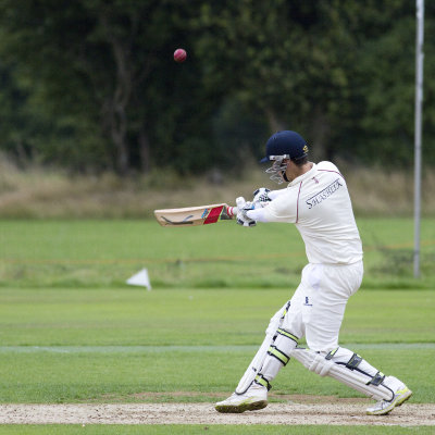 12. The first of a series of five photos showing how Jay achieved his first ever six (allegedly)