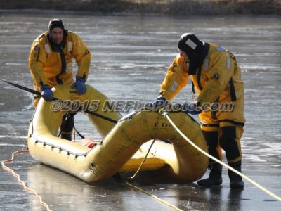 01/21/2015 Ice Rescue Training Whitman MA