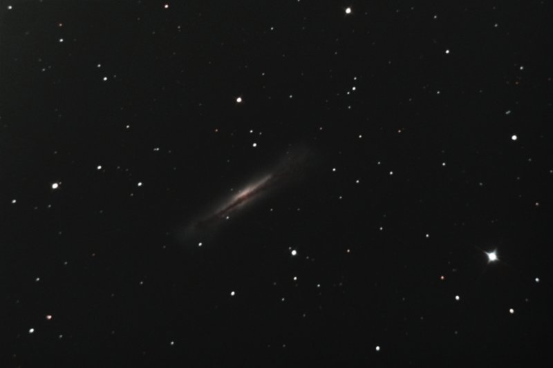 Edge-on galaxy NGC 3628 in Leo