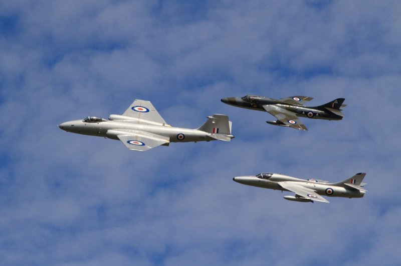 English Electric Canberra and Hawker Hunters