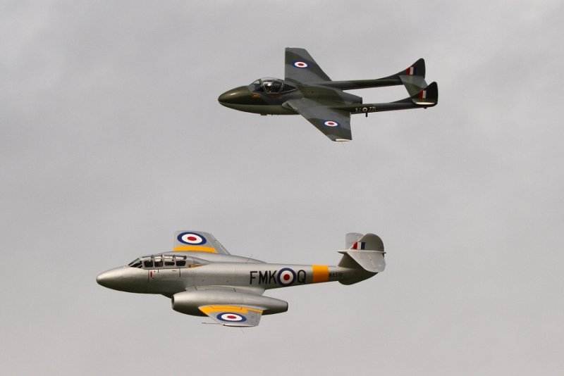 Gloster Meteor and de Havilland Vampire