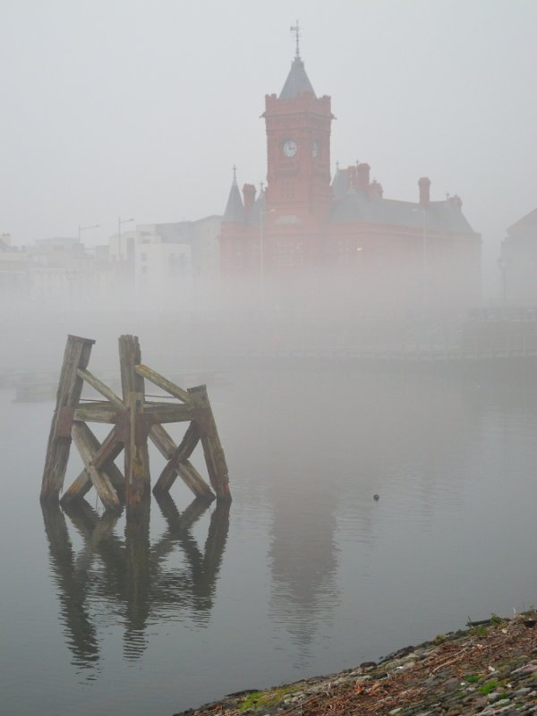 Misty Cardiff Bay