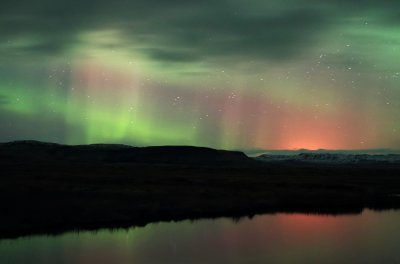 Aurora Borealis (and volcanic eruption)