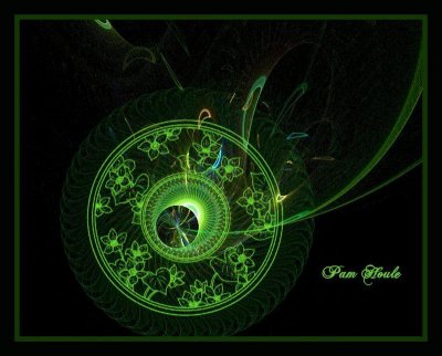 Green Flower Wheel