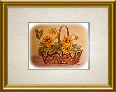 Sunflowers and Butterfly
