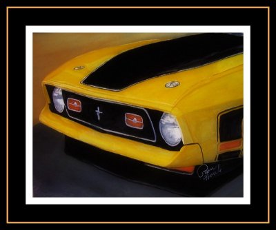 Classic Automobiles and Muscle Cars Watercolor Painting by Ron Houle